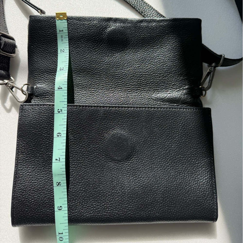 Nordstrom Eleanor Black Leather Crossbody Bag - Picture 9 of 10